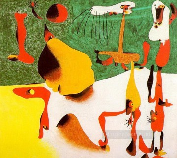 Joan Miró Painting - Figuras frente a una metamorfosis Joan Miró